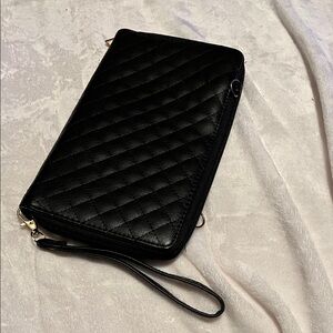 Elegant Black Quilted Women's Clutch